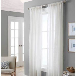 Sheer Linen Threshold Curtain Panels 54” x 84”